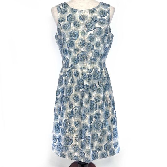 Belle Badgley Dresses & Skirts - Chic Blue Floral Midi Dress